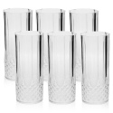 6pc Crystal Effect Tall Glasses 400ml [053059]