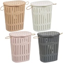 65L Bamboo Look Laundry Basket With Rope [010157]