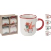 4 x Xmas Gnome Design Porcelain Mugs [646963]
