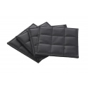 Black Faux Leather Coasters 