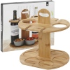 Bamboo Wine Bottle & Glass Holder [840996]