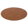 Brown PU Leather Round Placemat [129220]