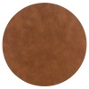 Brown PU Leather Round Placemat [129220]