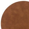 Brown PU Leather Round Placemat [129220]