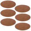 Brown PU Leather Round Placemat [129220]