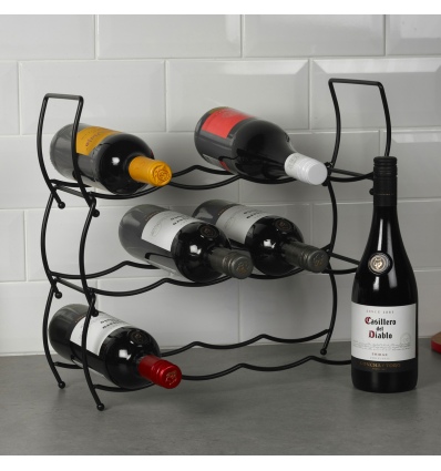 Black 3pc Stackable Wine Rack [579367]