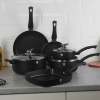 9 Pcs Blaumann Cookware Set With Soft Touch Handles