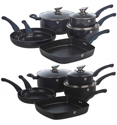 9 Pcs Blaumann Cookware Set With Soft Touch Handles