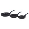 3 Pc Blauman Frying Pan Set With Soft Touch Handles