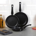 3 Pc Blauman Frying Pan Set With Soft Touch Handles