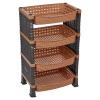 4 Tier Rattan Vegetable Storage Shelves [007614]