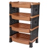 4 Tier Rattan Vegetable Storage Shelves [007614]