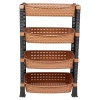 4 Tier Rattan Vegetable Storage Shelves [007614]