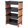 4 Tier Rattan Vegetable Storage Shelves [007614]