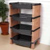 4 Tier Rattan Vegetable Storage Shelves [007614]