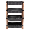 4 Tier Rattan Vegetable Storage Shelves [007614]