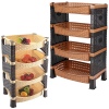 4 Tier Rattan Vegetable Storage Shelves [007614]