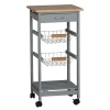 Oasis Bamboo Top MDF Kitchen Trolley