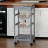 Oasis Bamboo Top MDF Kitchen Trolley