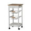 Oasis Bamboo Top MDF Kitchen Trolley