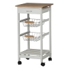 Oasis Bamboo Top MDF Kitchen Trolley