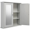 Croydex FlexiFix Ashby Grey Wooden Double Door Mirror Cabinet [238618]