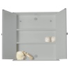 Croydex FlexiFix Ashby Grey Wooden Double Door Mirror Cabinet [238618]