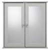 Croydex FlexiFix Ashby Grey Wooden Double Door Mirror Cabinet [238618]