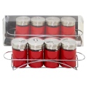 4pc Red Oblong Spice Set (054792)