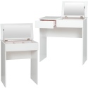 Diana Flip Top Mirror Glossy Dressing Table with Mirror & Drawer