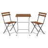 Foldable Bistro Wooden Set of Table & 2 Chairs [855204]