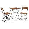 Foldable Bistro Wooden Set of Table & 2 Chairs [855204]