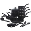 15 Pcs Blauman Cookware Set With Soft Touch Handles & Kitchen Tool Set
