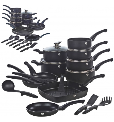 15 Pcs Blauman Cookware Set With Soft Touch Handles & Kitchen Tool Set