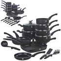 15 Pcs Blauman Cookware Set With Soft Touch Handles & Kitchen Tool Set