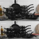 20 Pcs Blauman Cookware Set With Soft Touch Handles & Kitchen Tool Set