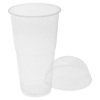 60 x 16oz Clear BioWare Plastic Smoothie/Slush Cups with Lids [002698]