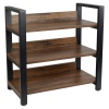 SD 3 Tier Metal & Wood Shelf Unit