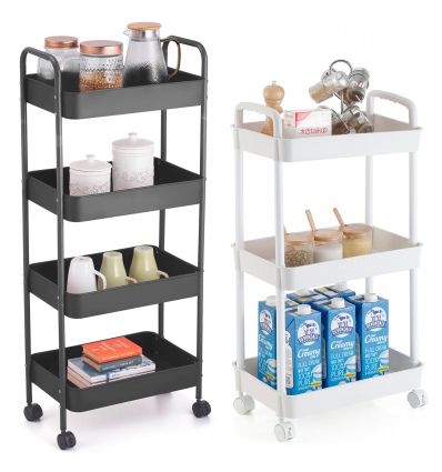 Plastic Storage Trolley with Castor Wheels