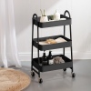 3 Tier Metal Storage Trolley with Wheels