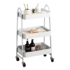 3 Tier Metal Storage Trolley with Wheels