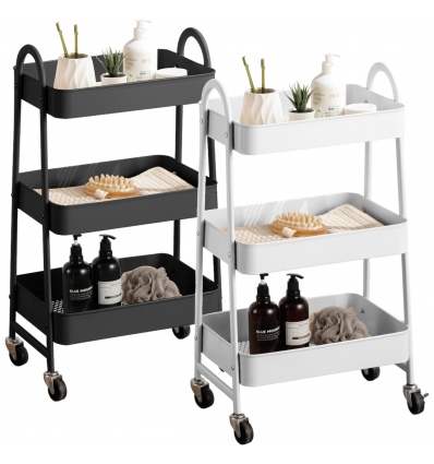 3 Tier Metal Storage Trolley with Wheels