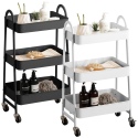 3 Tier Metal Storage Trolley with Wheels