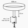 Decorative Tray Table on Clamp Stand