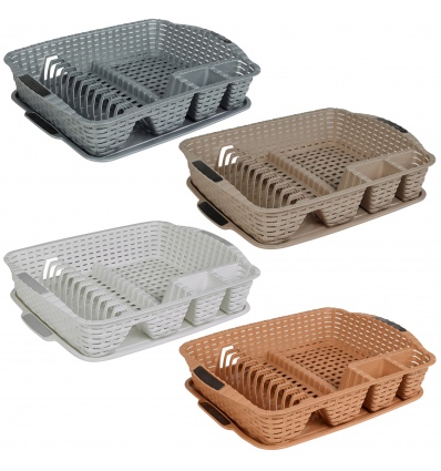 Rattan Dish Drainer With A Tray [007577]