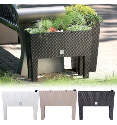 RATO CASE Raised Rattan Flower Bed Planter