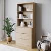 Fuji 3 Drawer Chest Cabinet & Bookcase