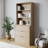 Fuji 3 Drawer Chest Cabinet & Bookcase