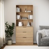 Fuji 3 Drawer Chest Cabinet & Bookcase