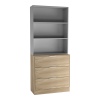 Fuji 3 Drawer Chest Cabinet & Bookcase